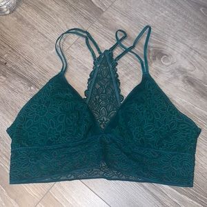 emerald green bralette